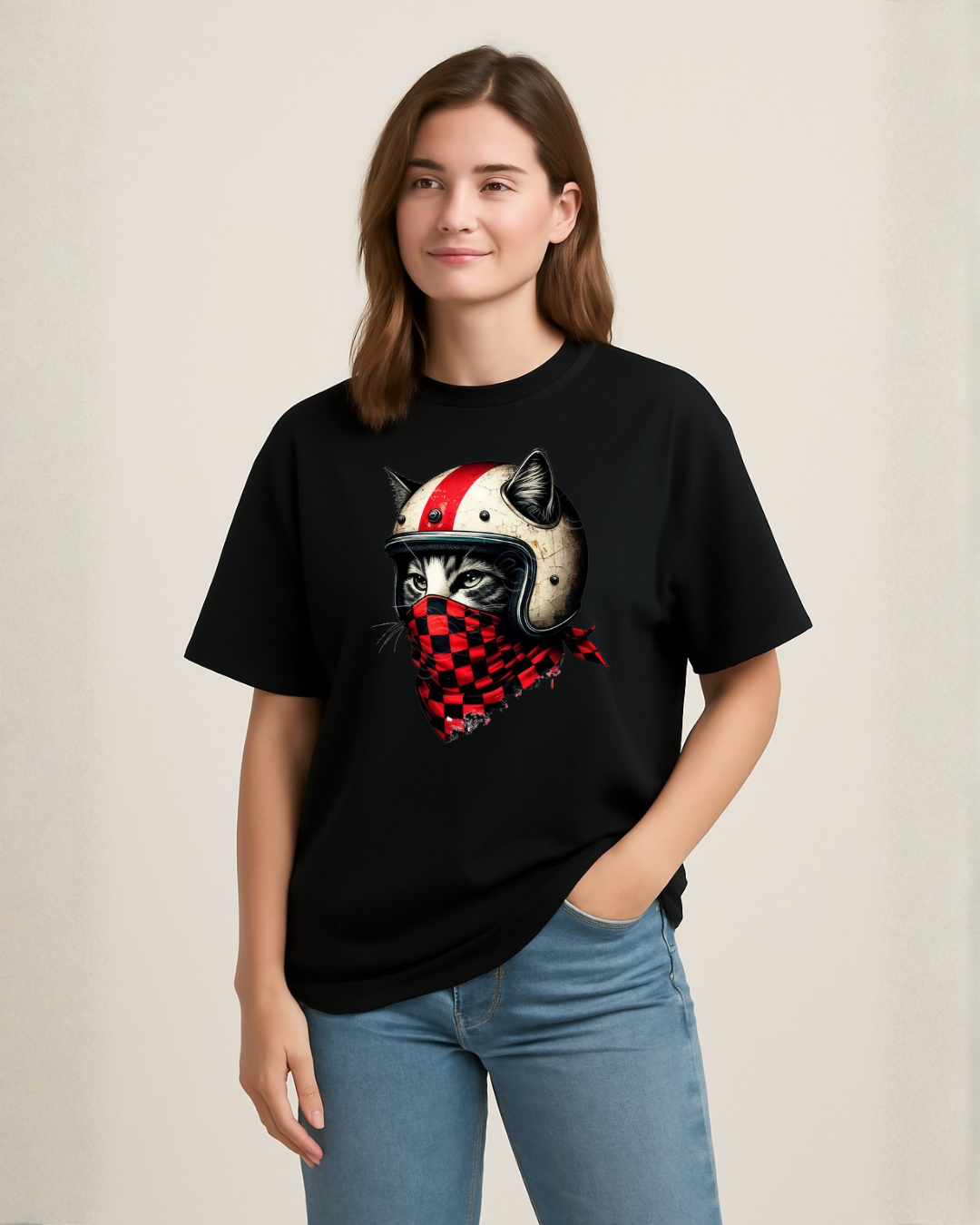 T-shirt Senhora Gato Motar