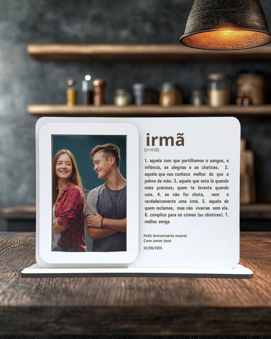 Moldura com definição irmã / irmão / irmãos