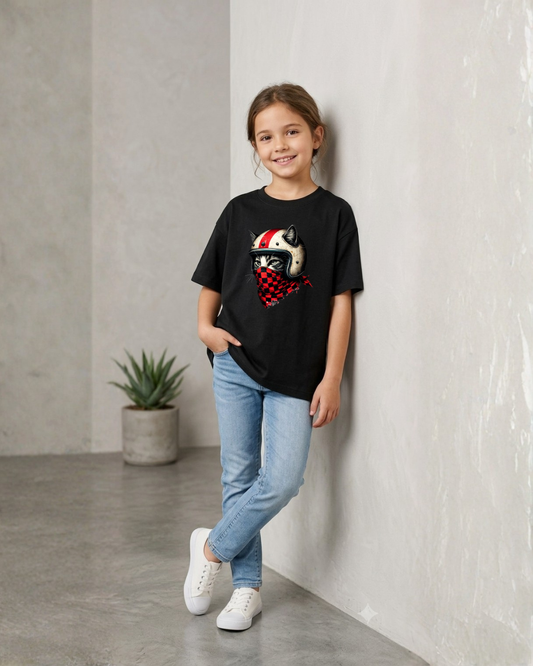 T-shirt Criança Gato Motar