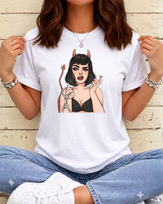 T-shirt Senhora Gato Enjoada