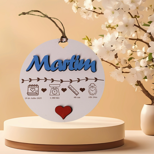 Placa Dados de Nascimento