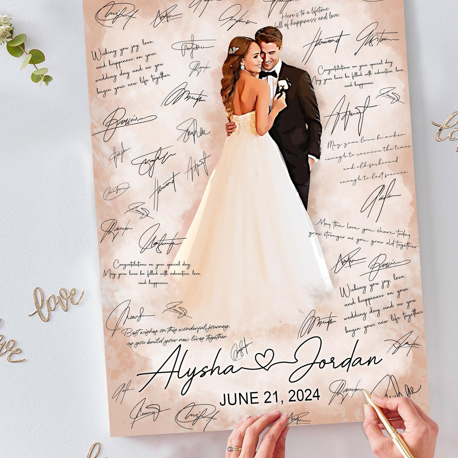 Quadros de Assinaturas Casamento