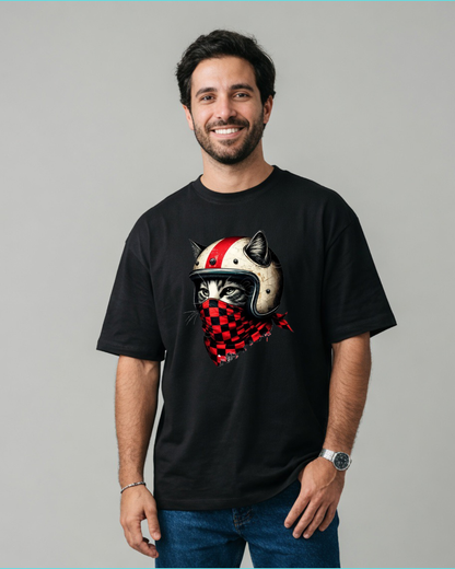 T-shirt Homem Gato Motar