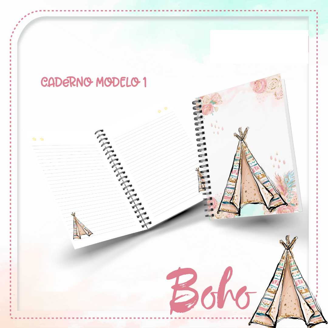 Caderno Boho