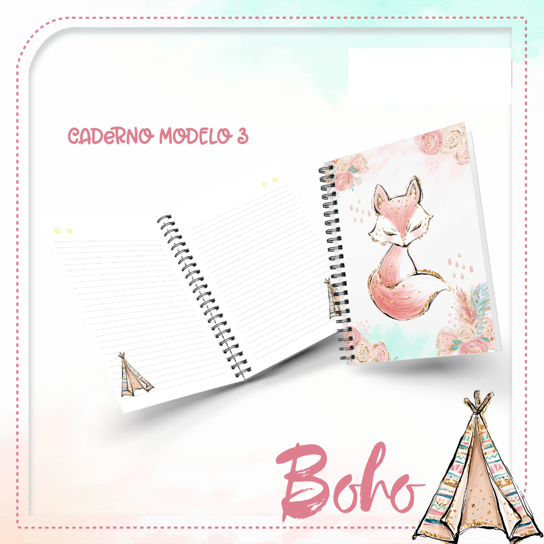 Caderno Boho