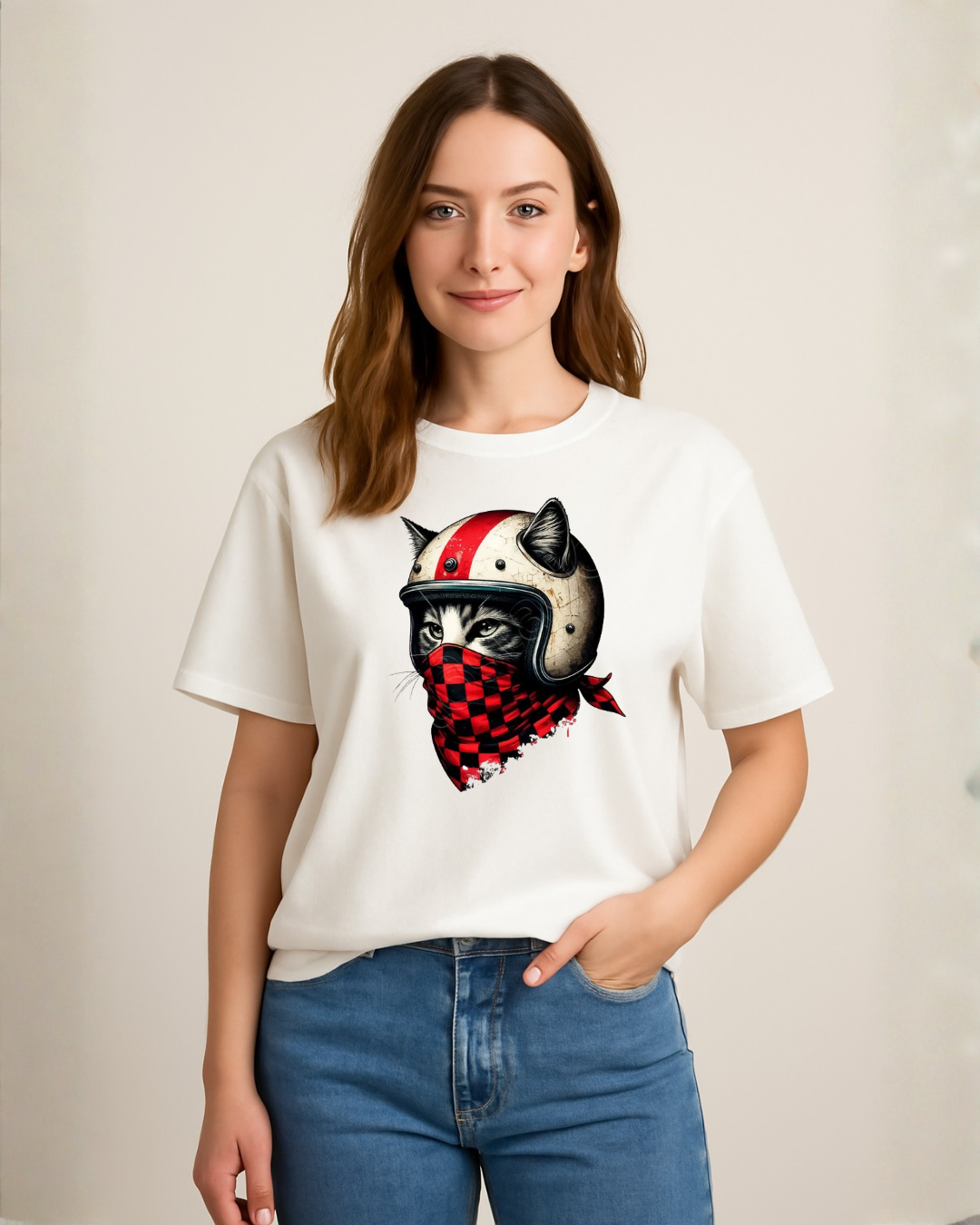 T-shirt Senhora Gato Motar