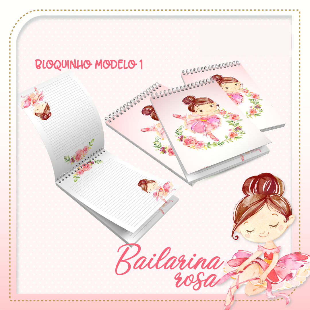 Bloco Bailarina Rosa