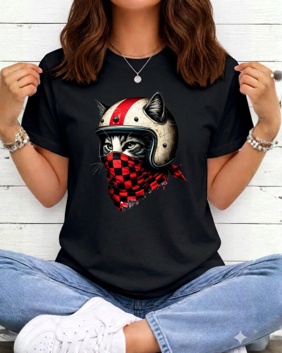 T-shirt Senhora Gato Motar