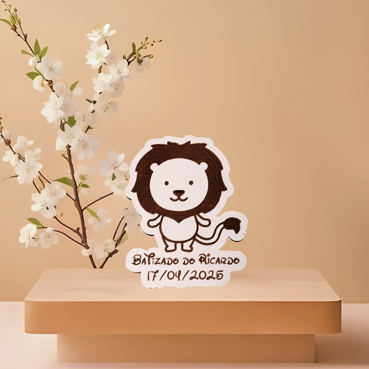 Íman Leão Personalizado em MDF