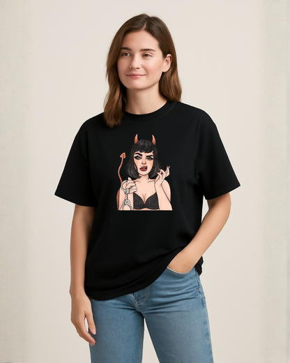 T-shirt Senhora Gato Enjoada
