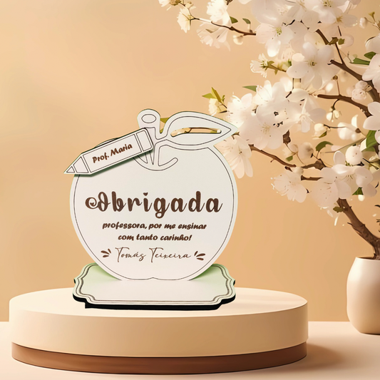 Troféu Melhor Professora Formato Maçã