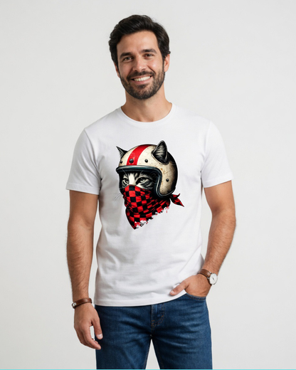 T-shirt Homem Gato Motar