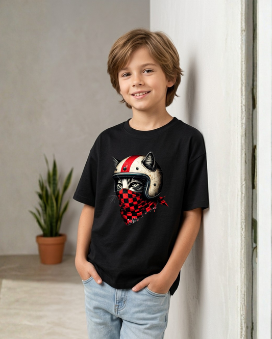 T-shirt Criança Gato Motar