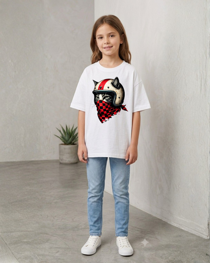 T-shirt Criança Gato Motar