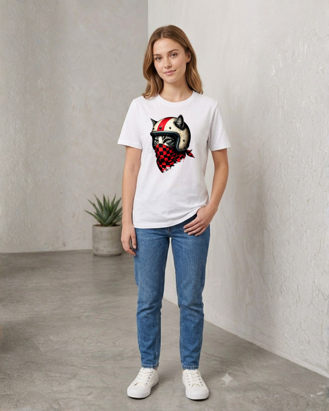 T-shirt Criança Gato Motar