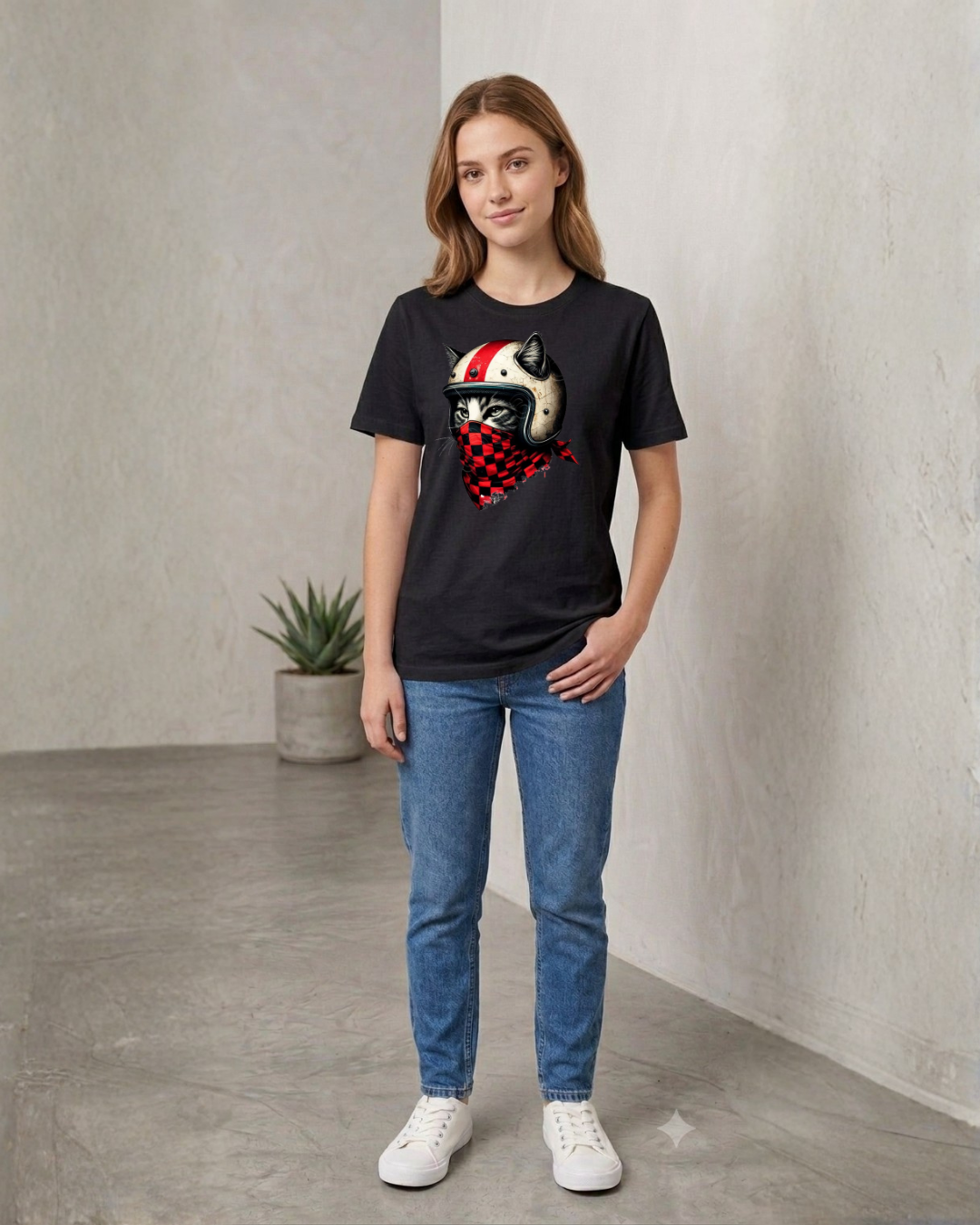 T-shirt Criança Gato Motar
