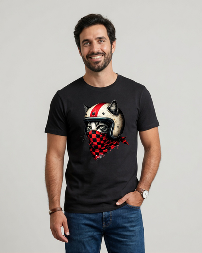 T-shirt Homem Gato Motar