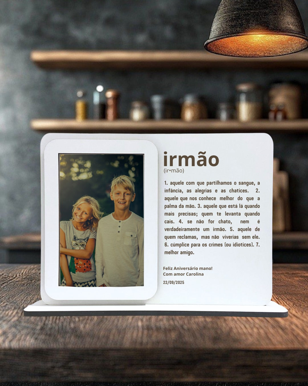 Moldura com definição irmã / irmão / irmãos