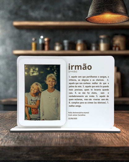 Moldura com definição irmã / irmão / irmãos